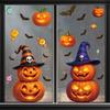 1 Set Watercolour Hand Painted Halloween Pumpkin Ghost Visible Window Home Decoration Window Stickers Family Wall Stickers