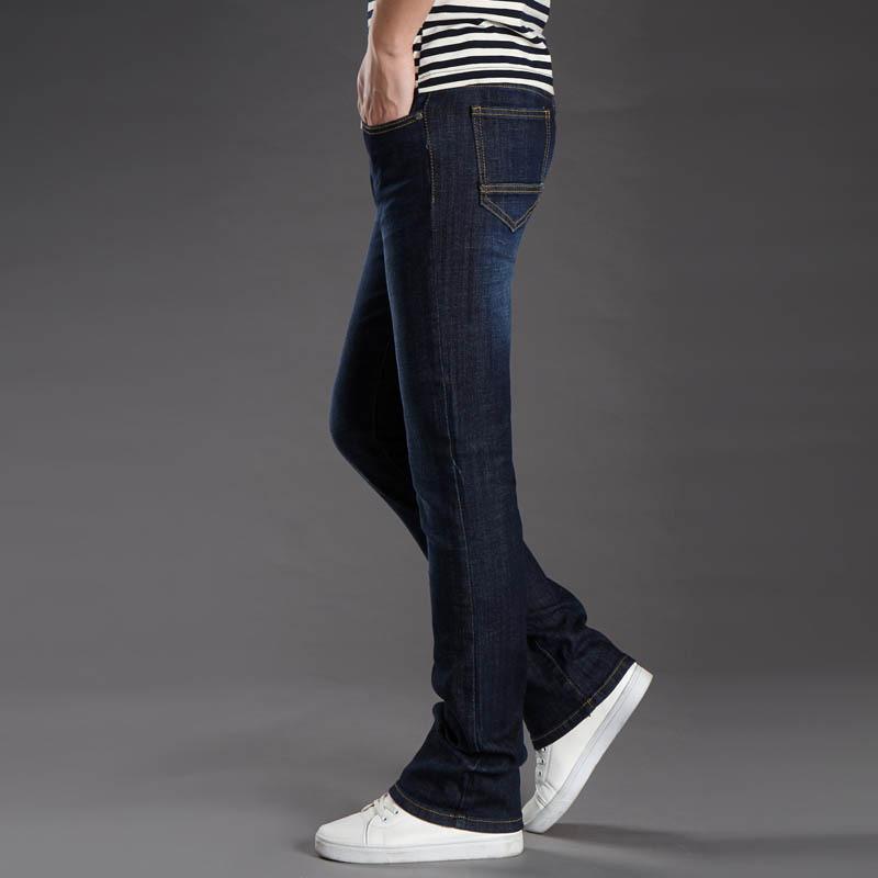 Men's Denim Stretch Flared Pants Korean Style Casual Slim Flared Jeans