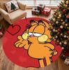 Garfield Pattern Round Rug, Indoor/Outdoor Mat, for Picnic, Gameroom, Bedroom, Office, Living Room, Home Decor Carpet, Birthday Gift