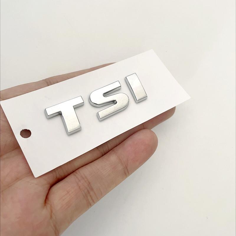 EPYFH1 3D ABS TSI Letters Logo Car Emblem Rear Trunk Badge Sticker For VW Golf Passat Jetta Touareg Scirocco Beetle Vento Sagitar