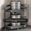 Gunmetal Stainless Steel Kitchen Corner Shelf