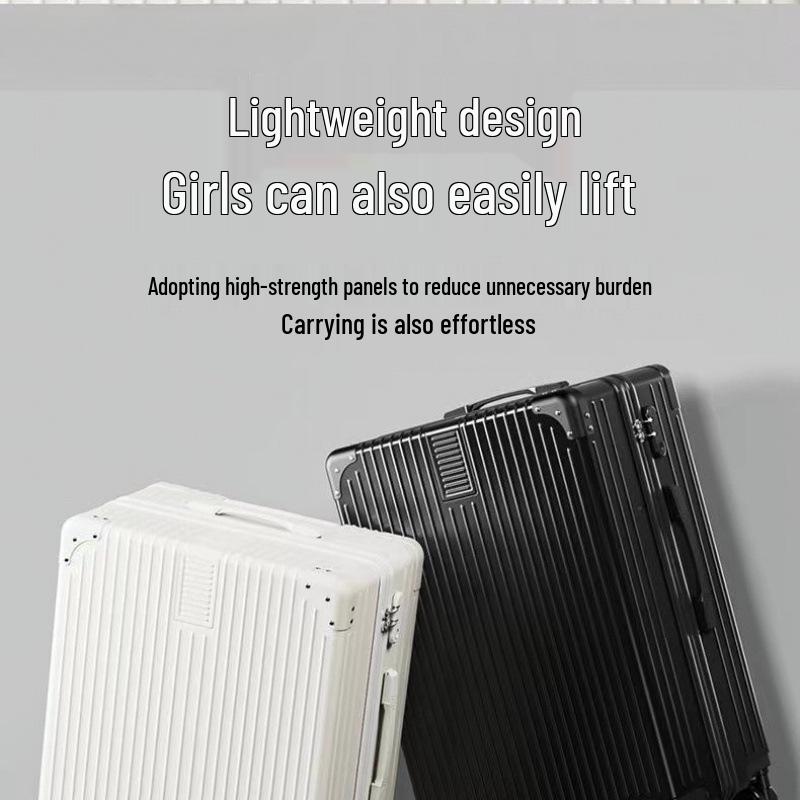 Retro Trolley Suitcase with Universal Wheels & Combination Lock - Durable, Large Capacity for Women, Men, Students