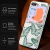 Line Butterfly Print Case For Samsung Z Flip 8 7 6 5 Luxury Plating Leather Skin Folding Phone Cover For Galaxy Z Flip8 Flip7 Flip6