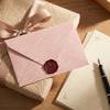 Acidea letter set stylish bride 4 envelopes 20 papers sealing stickers wood grain envelope (pink)