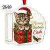 Wooden Money Clip Ornament Christmas Holder Ornament, Cash Gift Tree Hanging Decoration, Acrylic Display Storage Merry Pendant for Holiday Party Decor