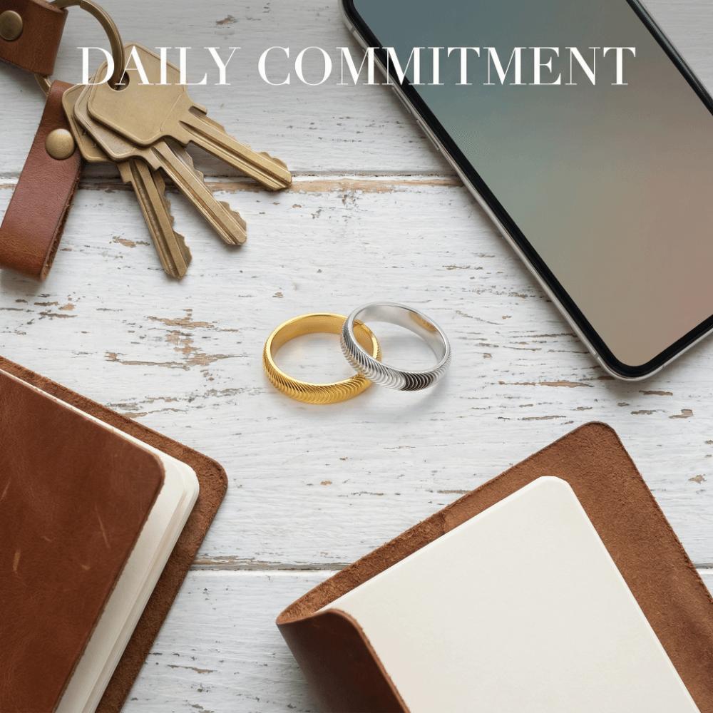Simple Couple Titanium Steel Ring Light Luxury Valentine's Day Gift Cat's Eye Ripple Ring  Girls