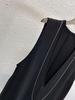 Nordic-Inspired Minimalist Acetate V-Neck Sleeveless Dress