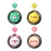 Hanger Fan Mini Portable Round Palm-Sized Fan with Built-in Lanyard Cartoon Animal Design Multi-Speed Adjustable Cooling