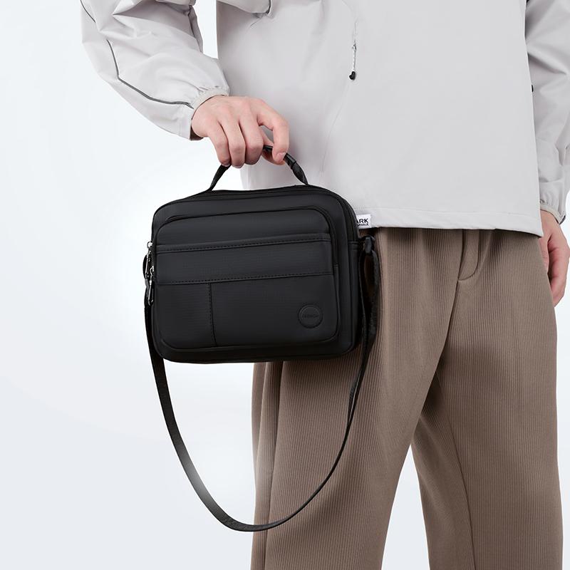 Men's Business Document Bag Lightweight Large Capacity Multi-Compartment Crossbody Bag Commuter Shoulder Bag