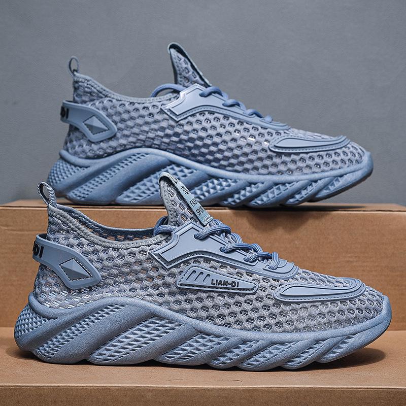 Spring 2025 new breathable mesh shoes casual men's shoes Korean version men's sports shoes trendy fashion mesh shoes