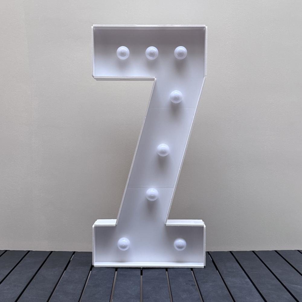 1Pc 91.5cm Light Up Digital Marquee Frame KT Board Number 0-9 Plug-in KT Board Party Decor Light Birthday Anniversary Decoration-Cool White Light