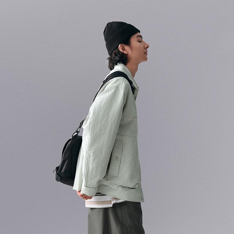 Li Ning CF Suo Solid Color Casual Sports Zipper Collar Long Sleeve Jacket Men Jackets AJDU247-1