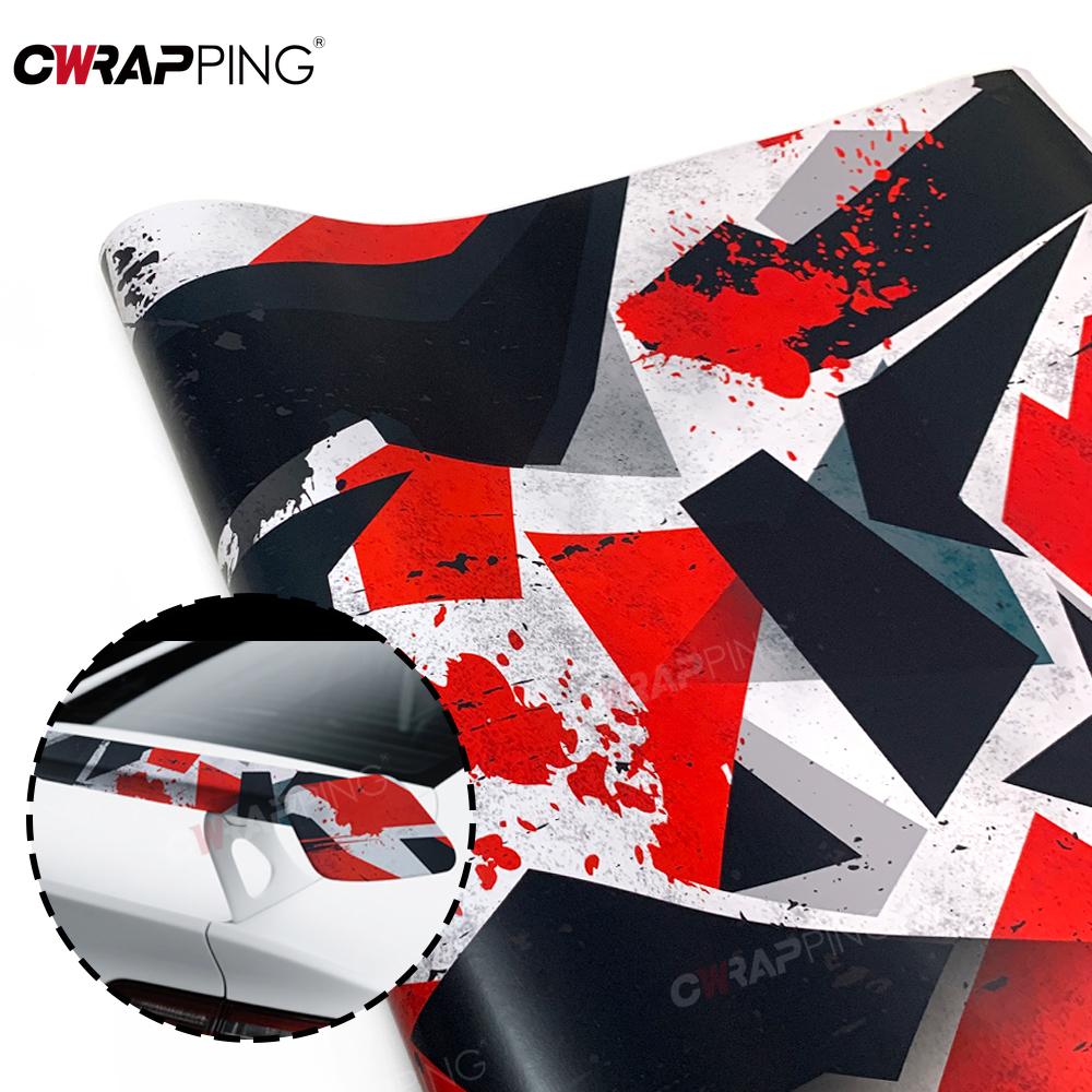 Geometry Self-adhesive Film Camouflage Vinyl Sticker for Car Bodies Ink Splash Automotive Accessories for Cars Vinyls Wrap