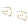 Unique Heart Earrings Elegant Simple Ear Jewelry Gold New Ear Clips Vintage Brushed Fashion Versatile Earrings