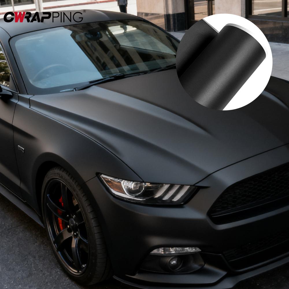 Matte Black Vinyl Wrap Large 1.5m Car Stickers Exterior Waterproof Custom Vinyl Adhesive Wrapping Sheet Car Body Films Sticker