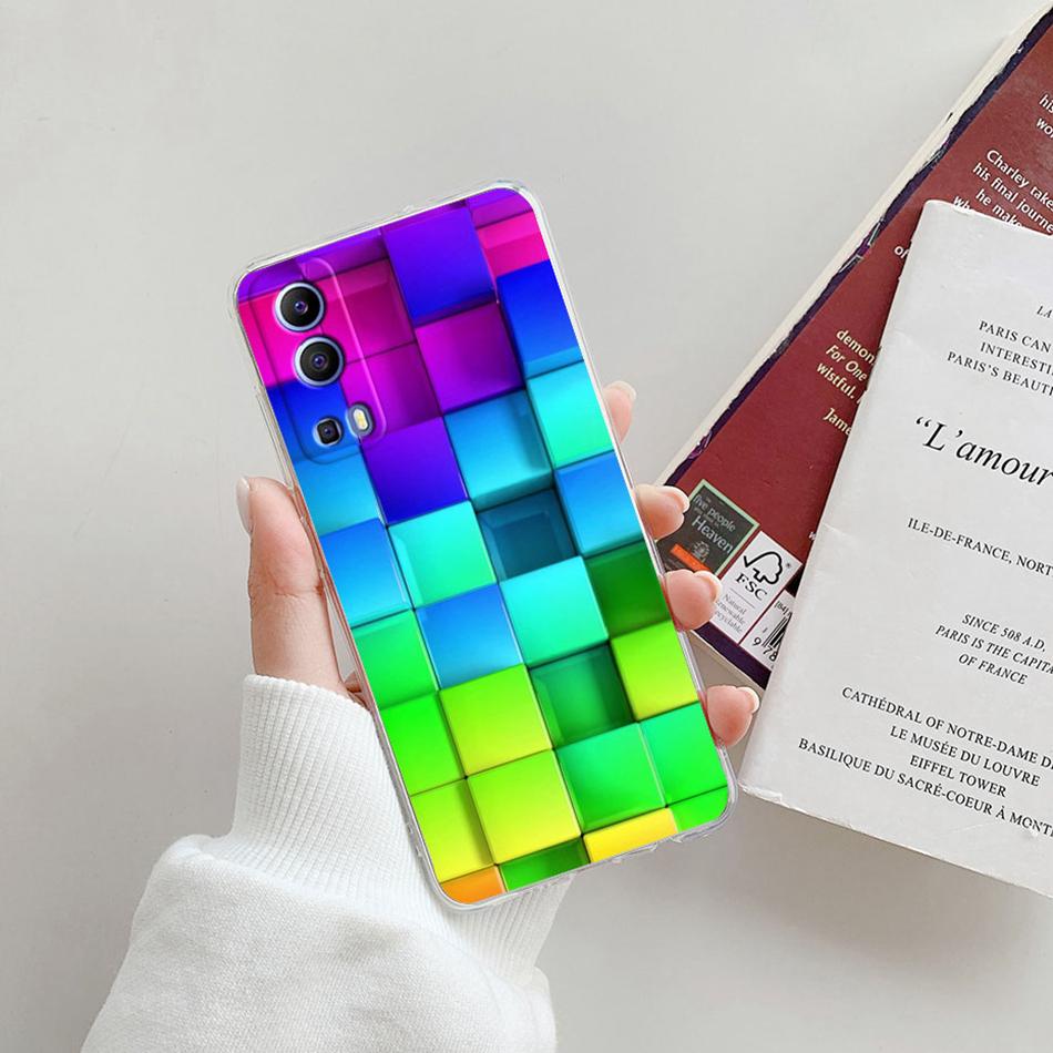 For Vivo Y72 5G Case V2041 Silicone Soft Transparent TPU Phone Cover For Vivo Y52 vivoY72 Y 72 52 5G Case Funda Protective Coque