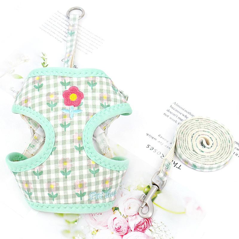 Pet Supplies Cat Dog Traction Rope Small Dog Vest Chest Strap Set