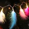 Feather Design Feather Led String Light Multi-Color Garland Christmas  Thanksgiving