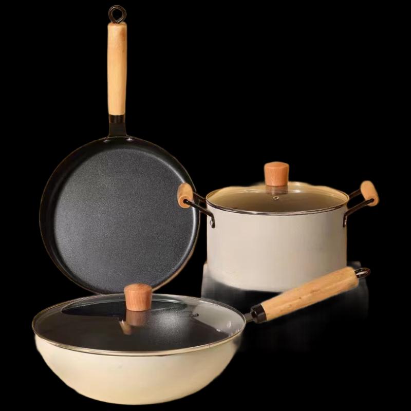 WuTuo Nordic White 3-Piece Cookware Set