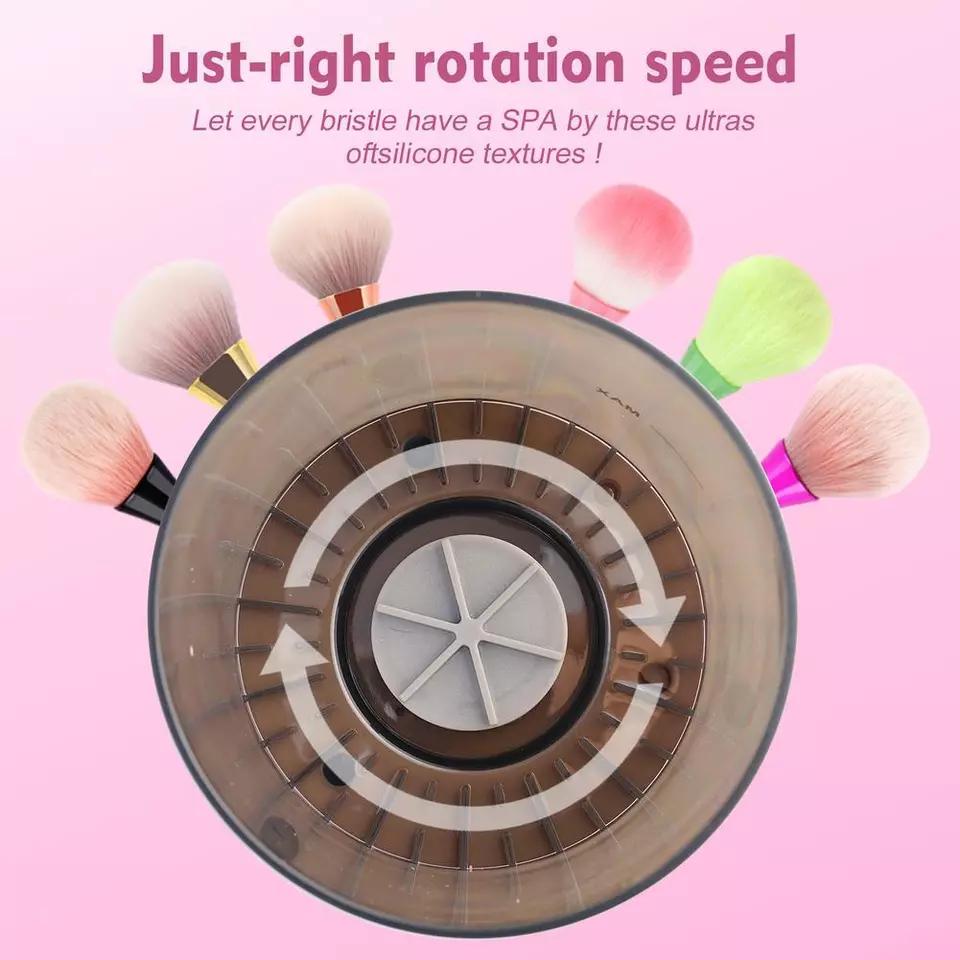 USB Rechargeable Brush Cleaner Electric Automatic Silicone Makeup Brush Cleaner for Makeup Tools