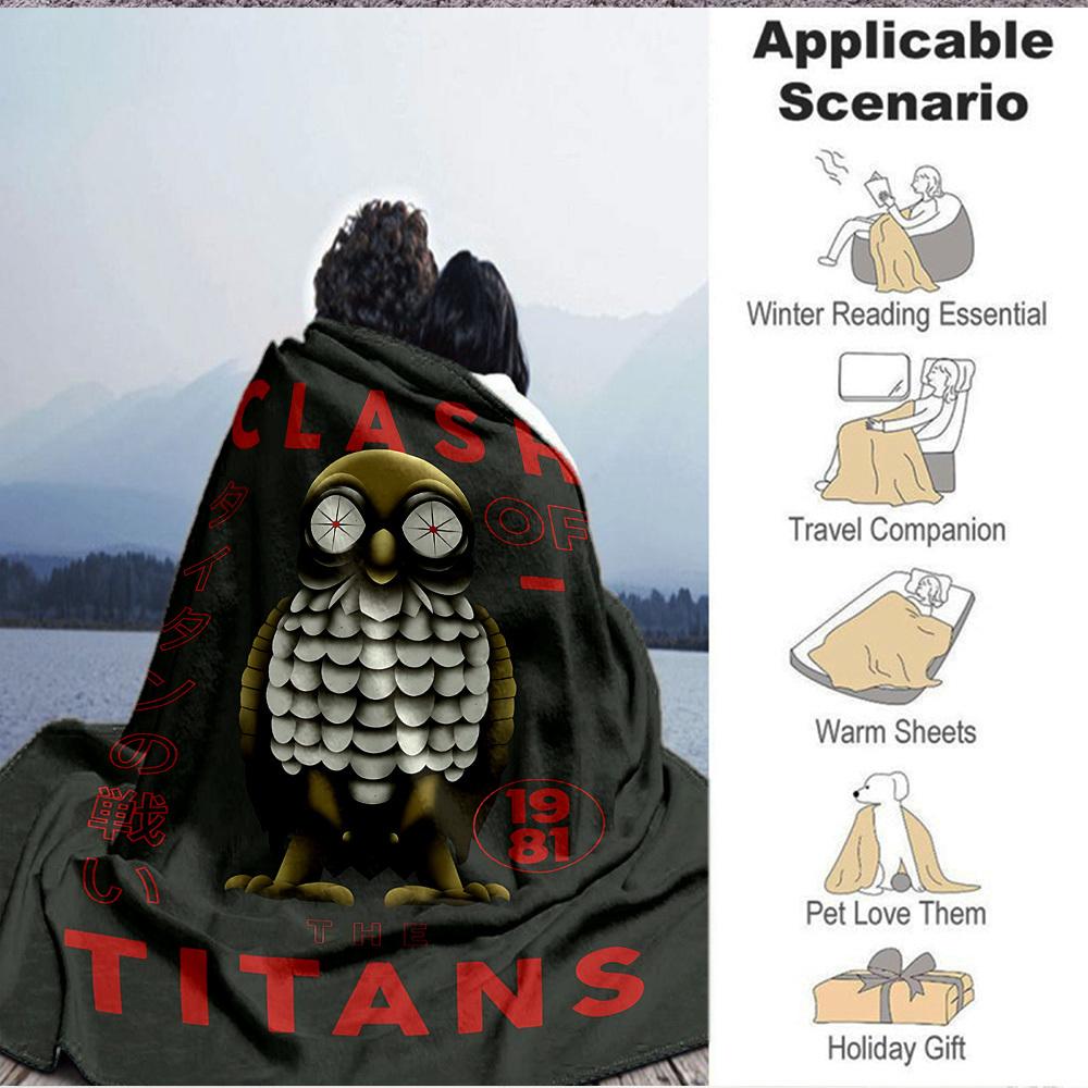 1pc Clash of Titans Blanket | Polyester Fiber, All-Season Comfort for Sofa, Bed, Office, Car, Camping, Ideal Home Decor & Gift, Office Comfort yy25102