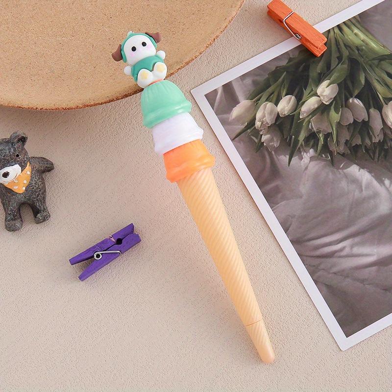 Back to school season 10pcs 0.5mm cute penguin ice cream shape gel pen cartoon stationery prize gift cone shape water pen signature pen