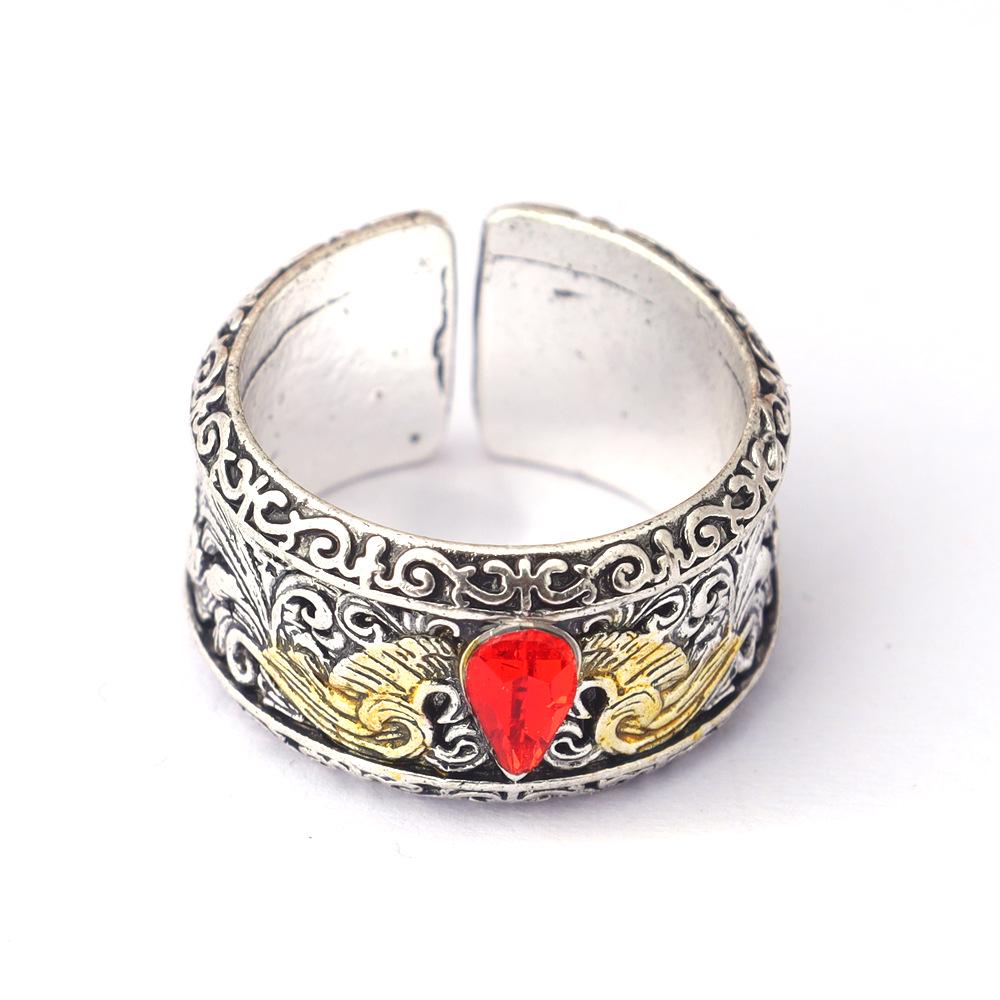 Кольцо Starry Forge Warhammer 40K Aquila Retro с цирконием, регулируемое