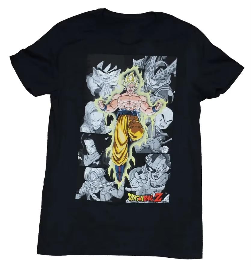 

2026 Summer Dragon Ball Z Super Saiyan Goku Gohan Goten Back Print Vintage Oversized Unisex T-Shirt for DBZ Fans Ins 4XL