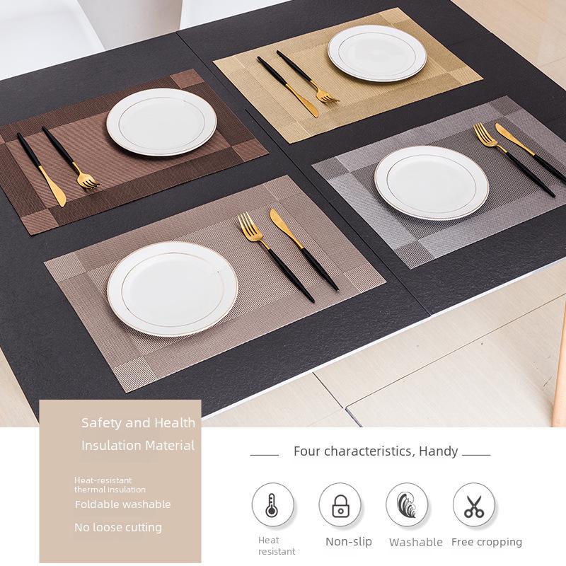 High-End European-Style Non-Slip, Heat-Resistant PVC Dining Mat