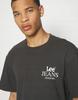 Lee logo loose TEE Washed Black very loose black T-shirt t-shirt M