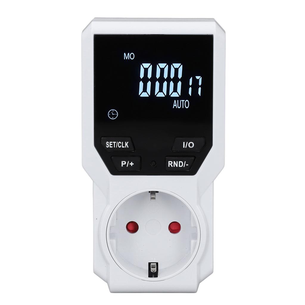 Timer Plug Outlet Digital Electrical Indoor Timed Power Switch Kitchen Home EU Plug 230V