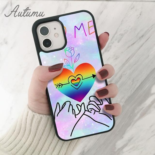 Regenbogen Homosexuell Lesben LGBT Telefon Fall für iPhone 11 12 13 14 Pro Max mini XR XS SE 2020 6 6S 7 8 Plus Samsung Galaxy S21 S22 Abdeckung