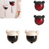 2pcs Waterproof Cartoon Toothbrush Holder Wall Mounted Toothpaste Clip  Bathroom