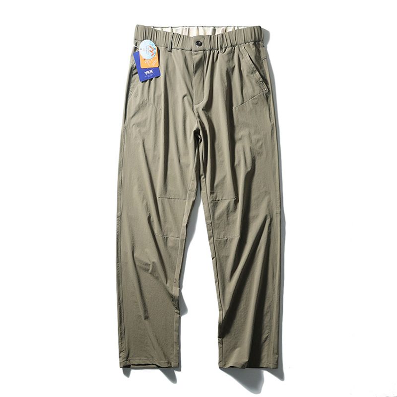 UPF50 Sun Protection Ice Silk Casual Pants High Elastic Outdoor Army Green XL