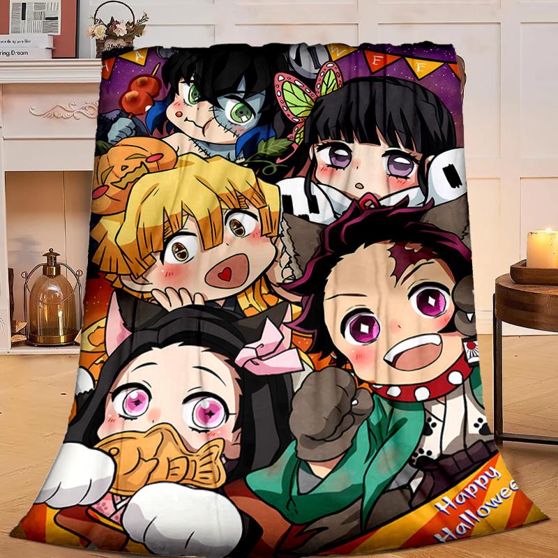 1PC Anime Samurai Warrior's Journey Flannel Blanket Gift, Suitable for Both Men And Women, Soft Ideal for Beds And Sofa, Birthday Or Christmas Gift