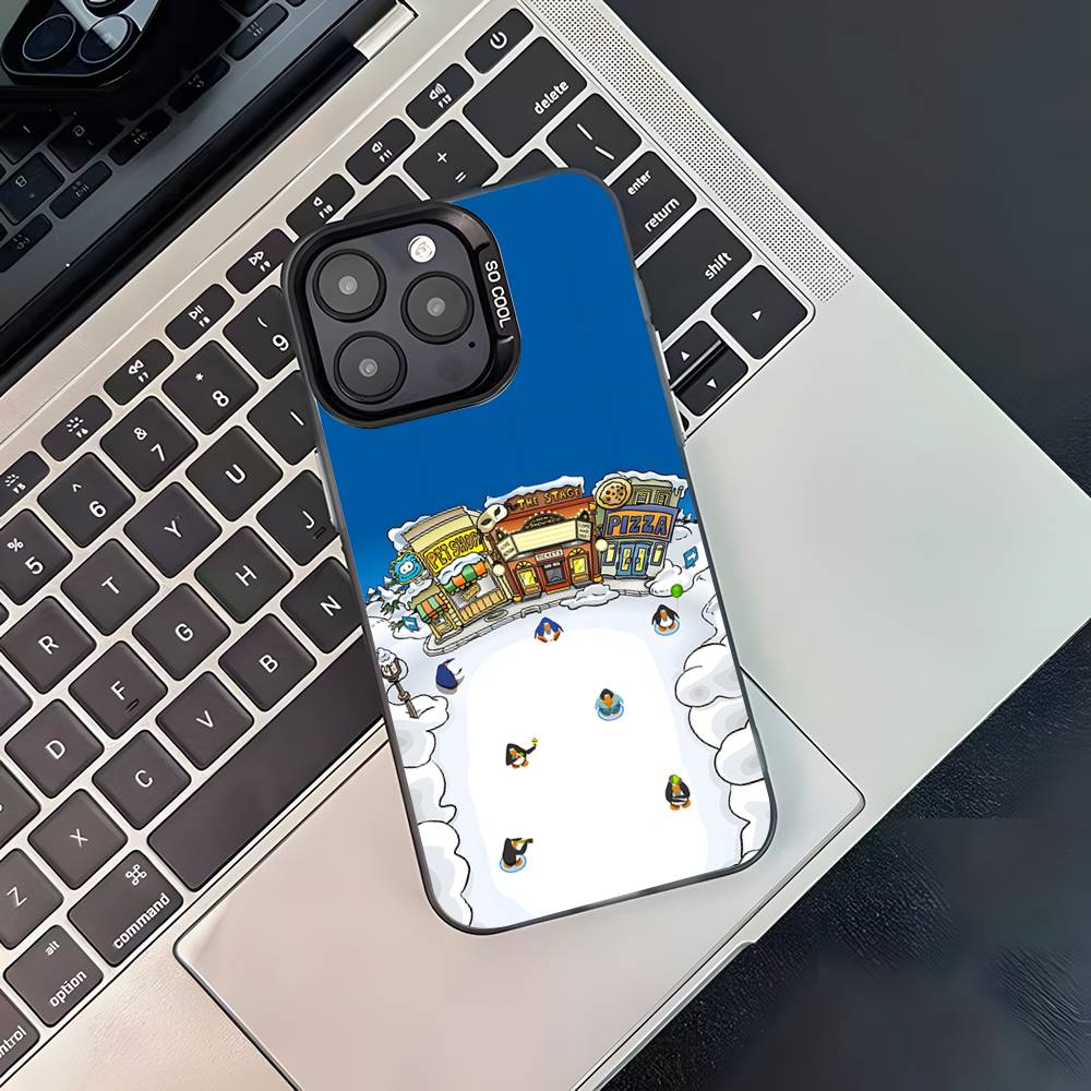 

Чехол для телефона Game C-Clubs P-Penguin-ns для iPhone 17,16,15,14,13,12,11,Pro,XS,Max,Plus,Mini,SE4,E Черный Матовый Ударопрочный Чехол iPhone14Plus