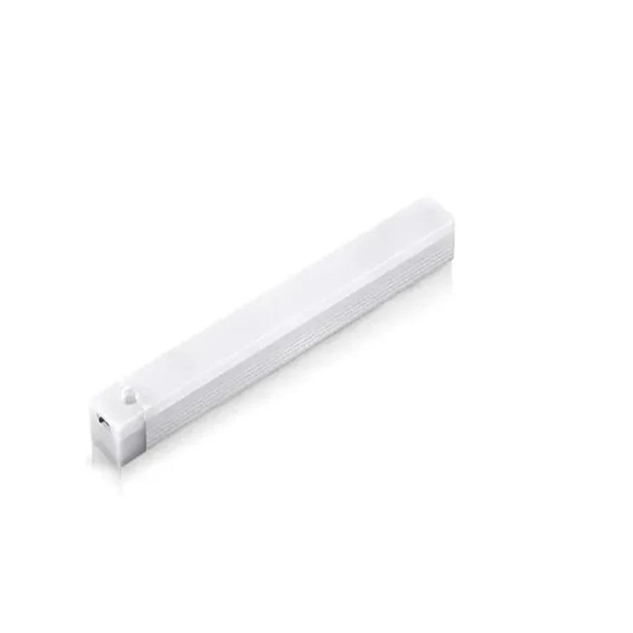 

3 цвета, регулируемый датчик движения, светодиодный ночник, лампа под шкафом, перезаряжаемая, для лестницы, для шкафа, прохода, трубки, бара, детектора, лампочка white 20cm белый