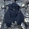 Damen Lässige Kapuzen-Windjacke Kurze Jacke Frühling Locker Geschnitten Doppelreißverschluss Buchstabenaufdruck