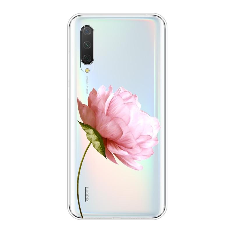 Rose Flower Pink Red Floral Aesthetic Leaf Back Cover For Xiaomi Mi 8 9T PRO Soft Silicone Phone Case For Xiaomi Mi A3 9 SE Case