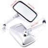 Motorcycle Rearview Mirror 10mm with 360 Rotation Aluminum Frame Antislip Surfaces for Street Bikes