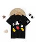Mickey Cartoon Print 100% Cotton Parent-Child Short Sleeve Casual T-shirt