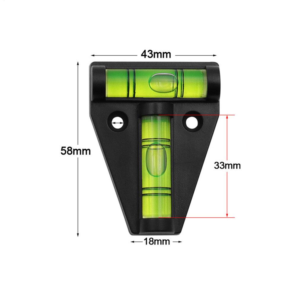Yellow Green Mini T Type Spirit Level Measurement Instrument Triangular Level T-type Spirit Bubble Shell Plastic Measuring Tools