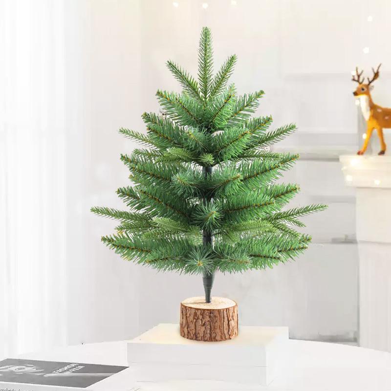 1PC Table Ornament for Indoor Xmas Tree Navidad Festival Decorative Christmas Tree Mini Stable Base 2 Styles Tabletop Decor