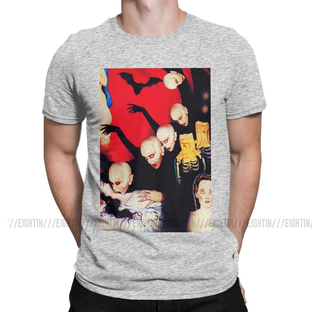 Suehiro Maruo Tops Nosferatu T-Shirt Men Cotton T Shirt Horror Japan Manga Otaku Creepy Halloween Short Sleeve Tee Shirt 6XL