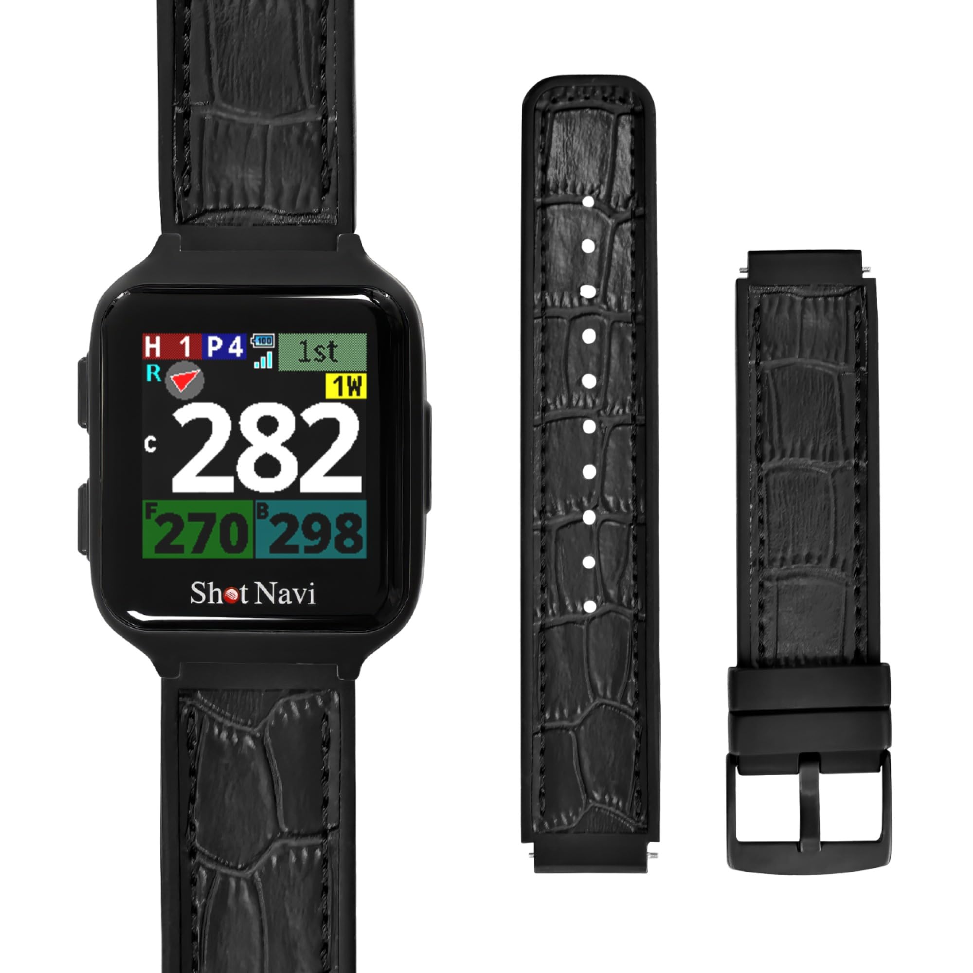 

Shot Navi SkyNova Golf GPS Watch Simple Touch Button Auto Shot Tracker Elevation USB Made in Suitable for Competition Use Pattern - Ultra-lightweight