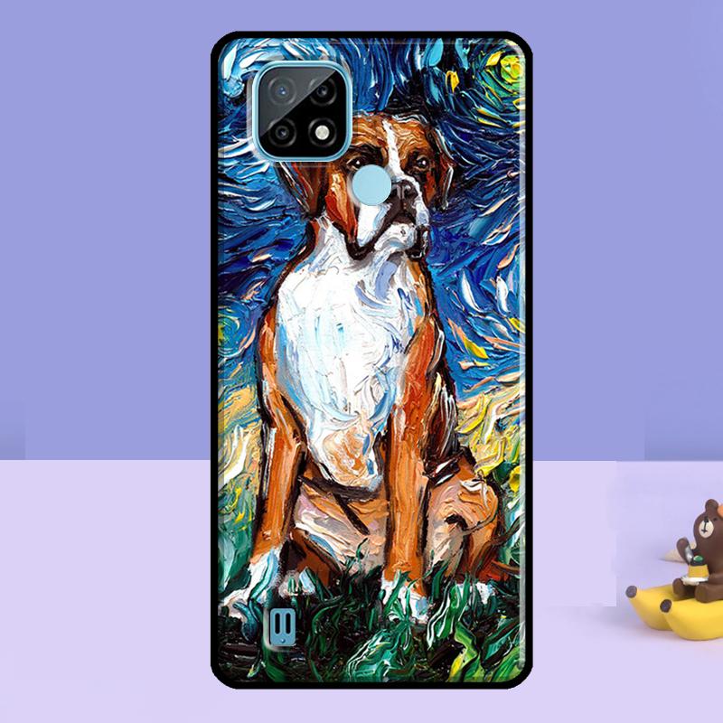 Boxer Dog Puppy Case For Realme C75 C67 C61 C55 C53 C51 C35 C21Y C25S GT 7 Pro 6 6T 10 11 12 13 14 Pro Plus