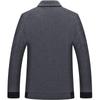 Autumn and Winter Woolen Men's Jacket Middle-aged Men's Woolen Jacket Solid Color Lapel Jacket Casual Business Men's Clothing