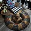 Cartoon Print Round Area Rug,Carpet Rug for Living Room Bedroom Sofa Playroom Decor,Non-slip Floor Mat