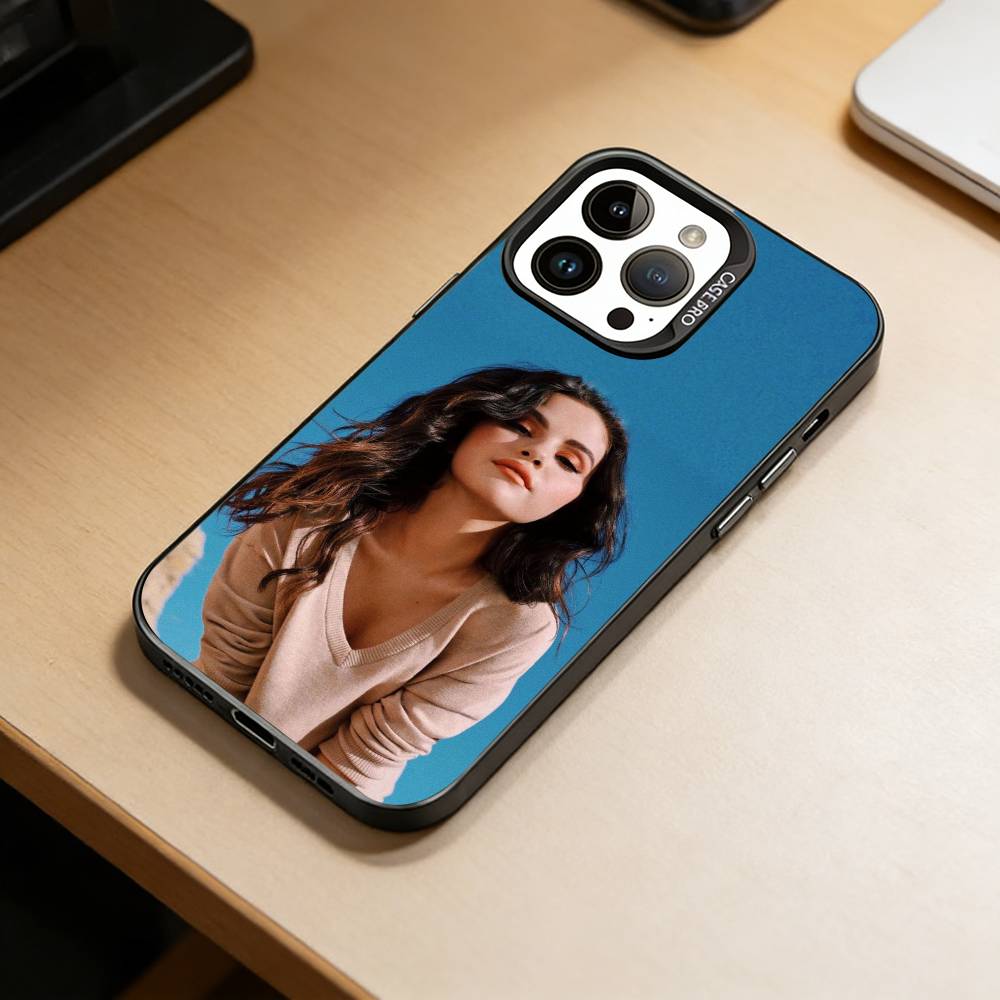 

S-Selena G-Gomez Phone Case For iPhone 17,16,15,14,13,12,11 Plus,Pro Max,XS,Colorful Silver Phone case Funda Cover iPhoneXSMAX