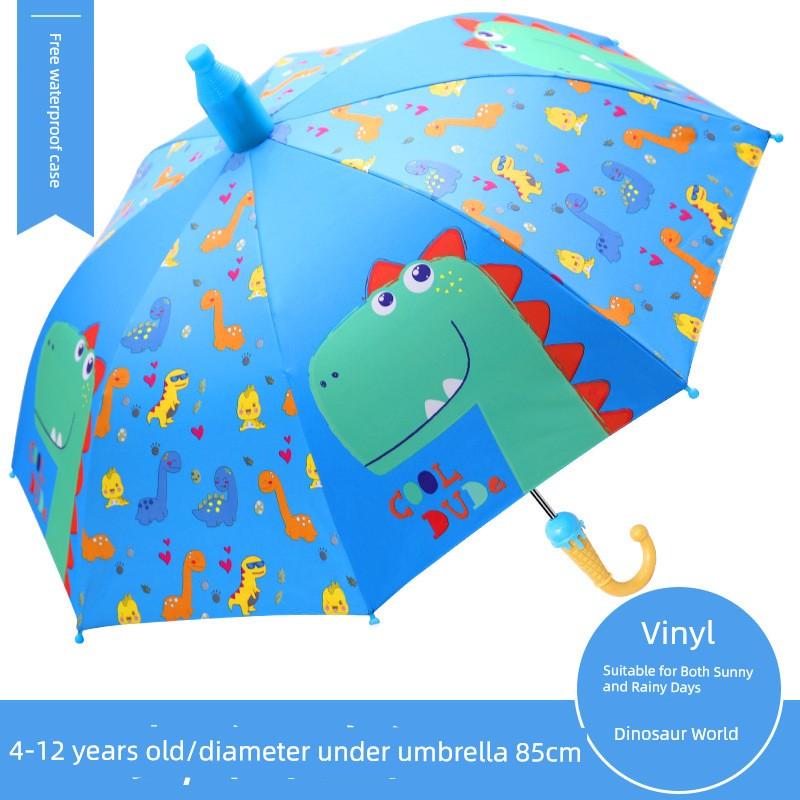 Children's Umbrella for Kids, Elementary School Students, Boys and Girls, Dual-Use Sun and Rain Umbrella, Black Coating, Back-To-School Season, Sun